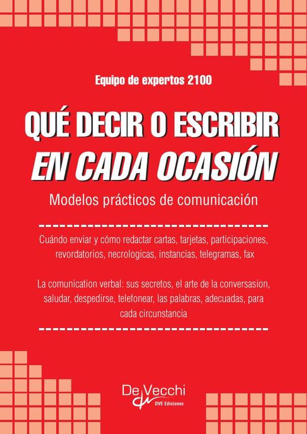 Qué decir o escribir en cada ocasión