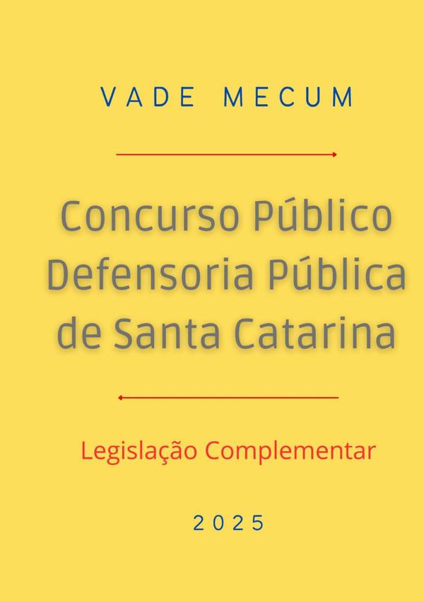 Vade Mecum Concurso Defensoria Pública Sc