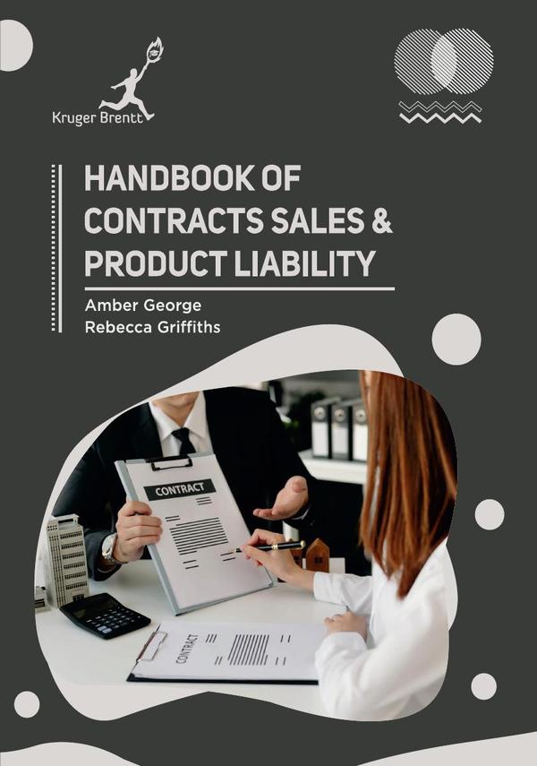 Handbook of Contracts Sales and Product Liability