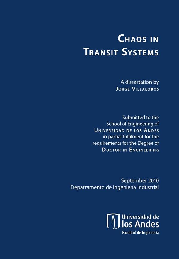 Chaos in Transit Systems