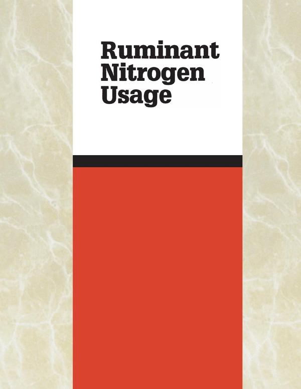 Ruminant Nitrogen Usage