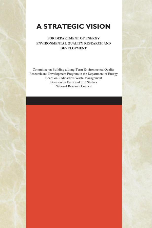A Strategic Vision for Department of Energy Environmental Quality Research and Development