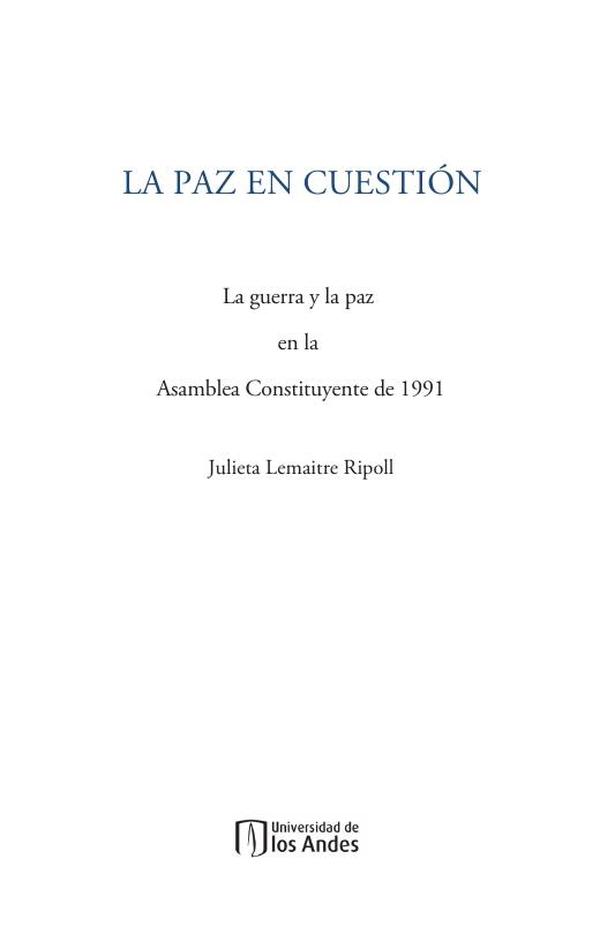 La paz en cuestión