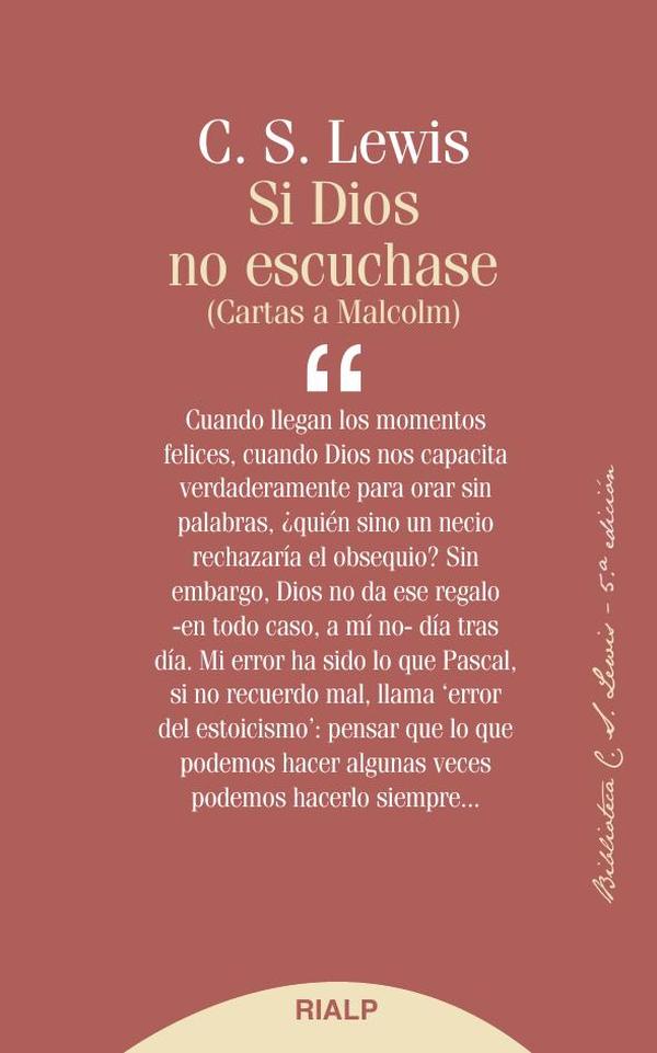 Si Dios no escuchase