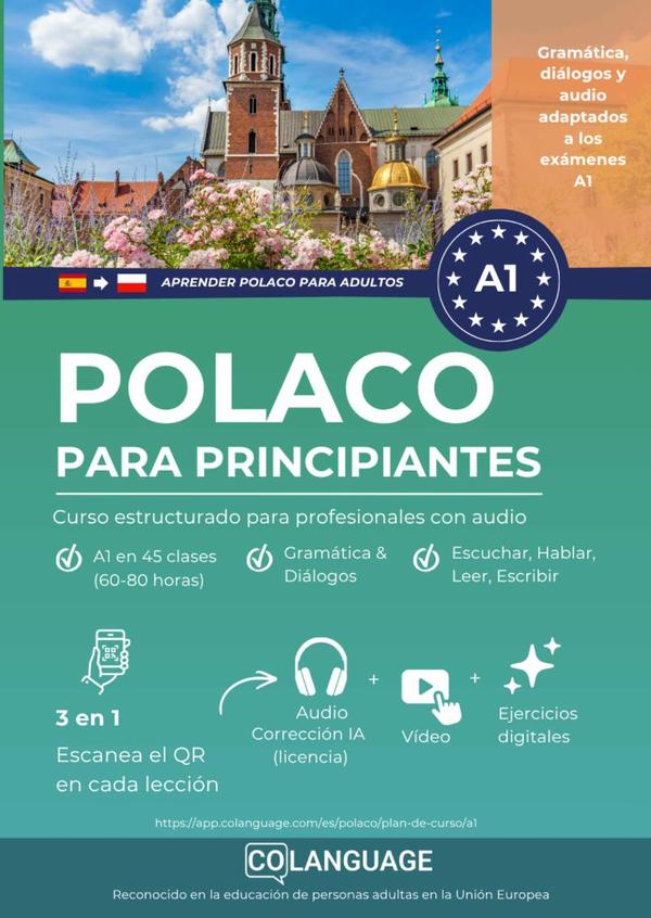 Aprender Polaco A1 para principiantes. Curso estructurado para profesionales con audio