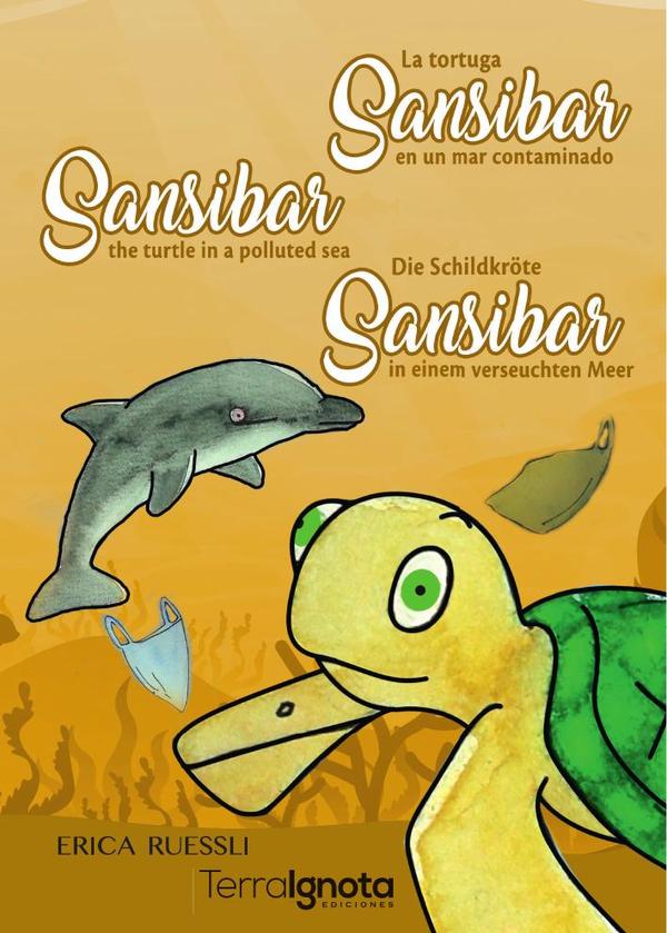 La tortuga Sansibar en un mar contaminado